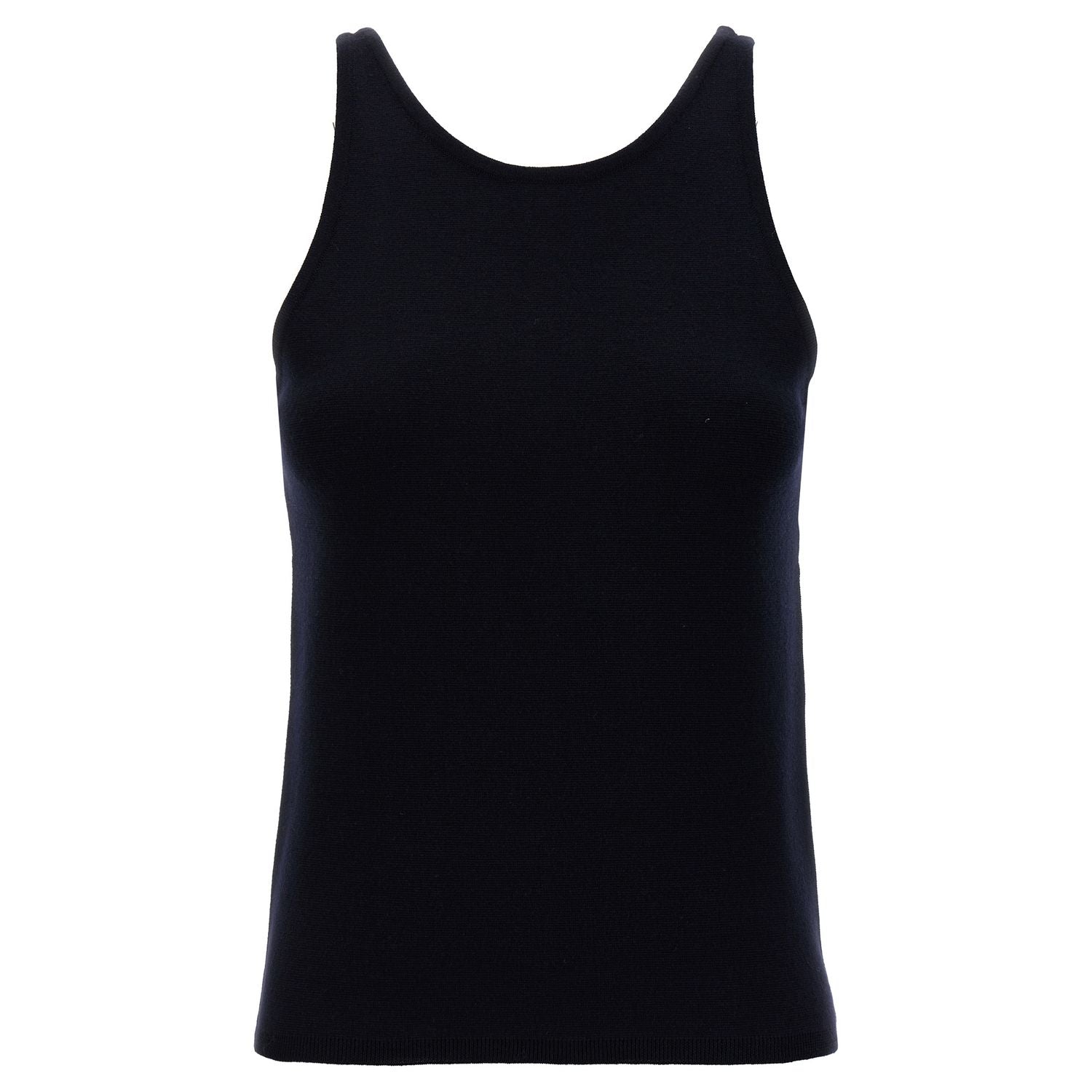 Max Mara Blue Virgin Wool Tank Tops