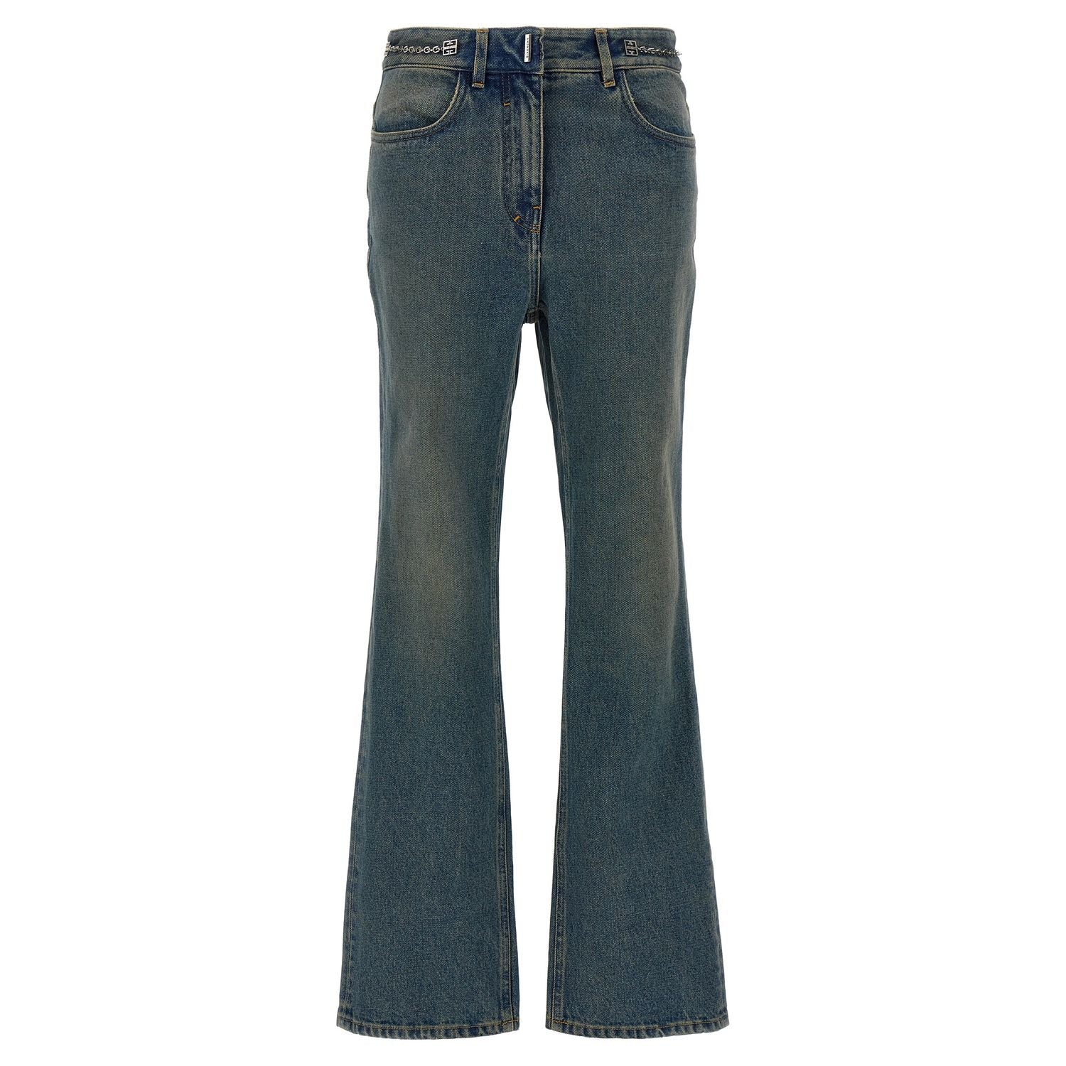 Givenchy Blue Cotton Bootcut Jeans