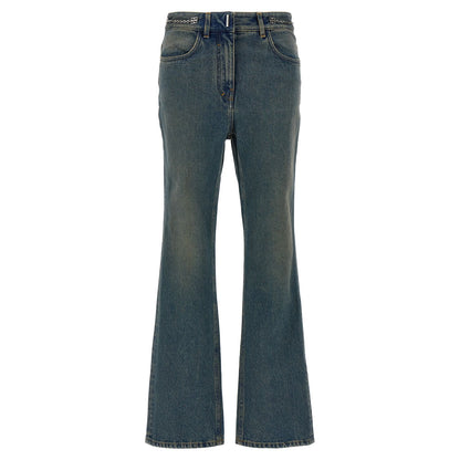 Givenchy Blue Cotton Bootcut Jeans