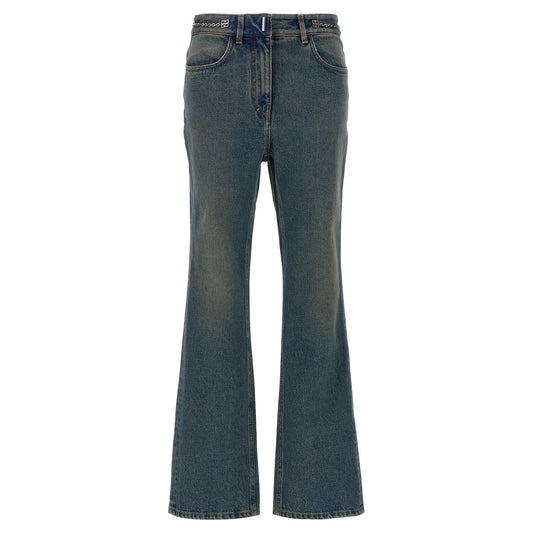 Givenchy Blue Cotton Bootcut Jeans