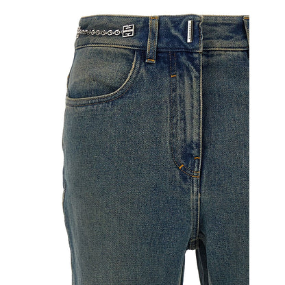Givenchy Blue Cotton Bootcut Jeans