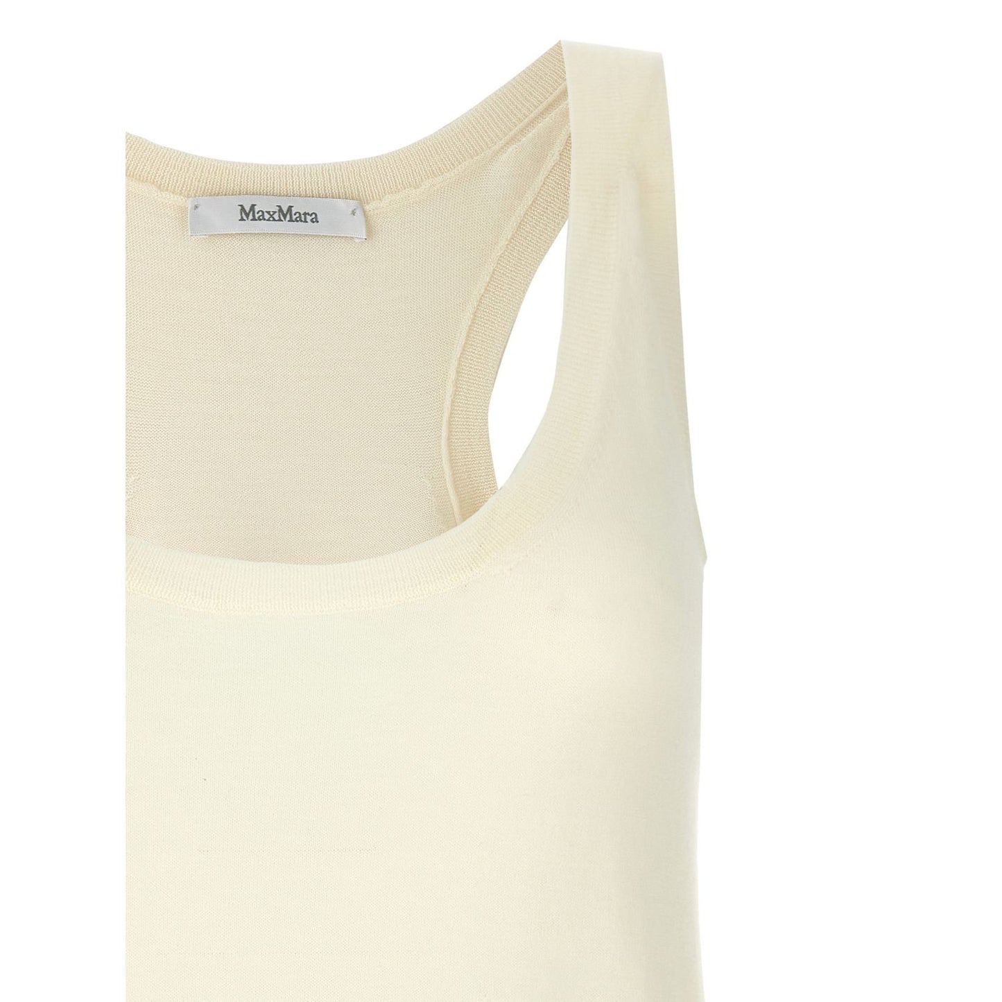 Max Mara White Cashmere Tank Tops