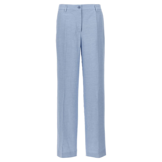 P.A.R.O.S.H. Blue Viscose Casual Pants