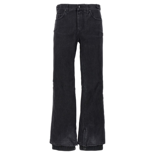 Balenciaga Black Cotton Flared Jeans