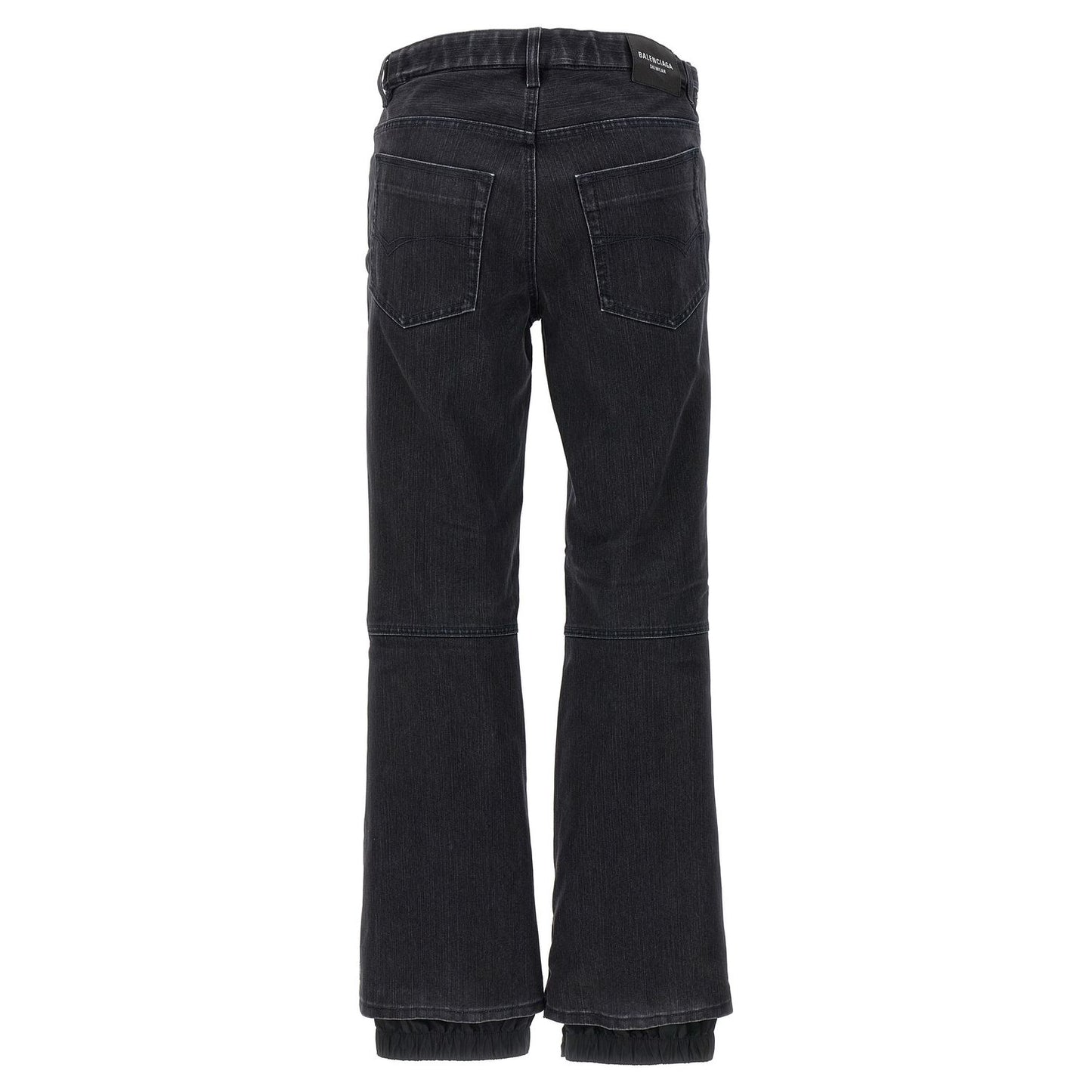 Balenciaga Black Cotton Flared Jeans