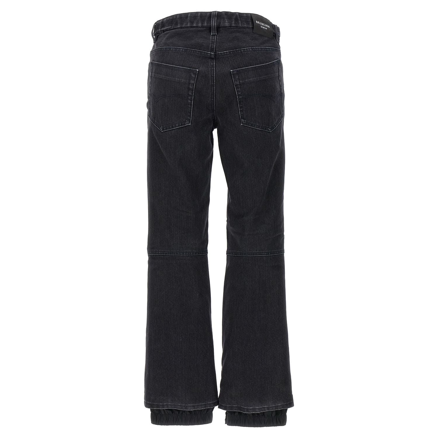 Balenciaga Black Cotton Flared Jeans