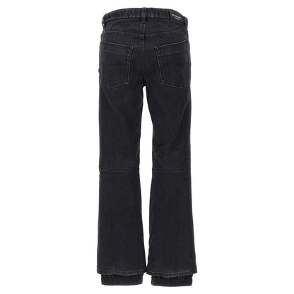 Balenciaga Black Cotton Flared Jeans