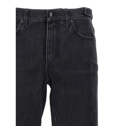 Balenciaga Black Cotton Flared Jeans