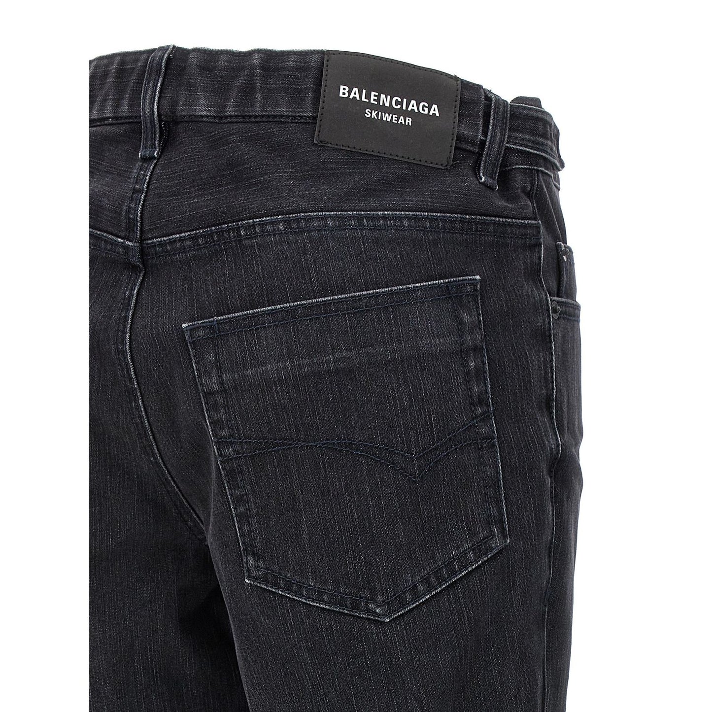 Balenciaga Black Cotton Flared Jeans