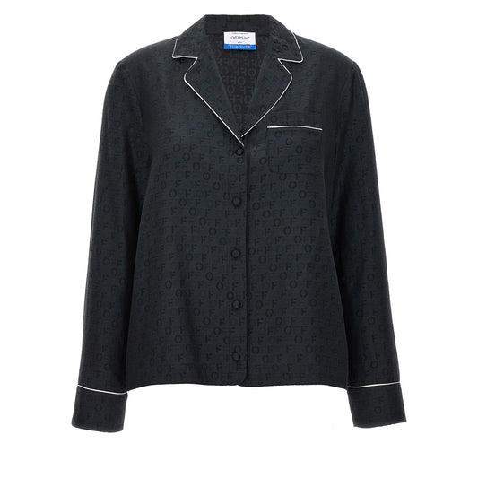 Off-White Black Silk Blouse