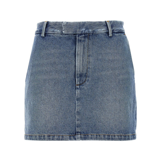 Armarium Blue Cotton Long Skirt