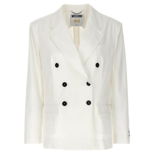 Moschino White Cotton Blazer