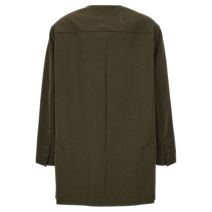 Max Mara Bicolor Cotton Full-Length Jacket