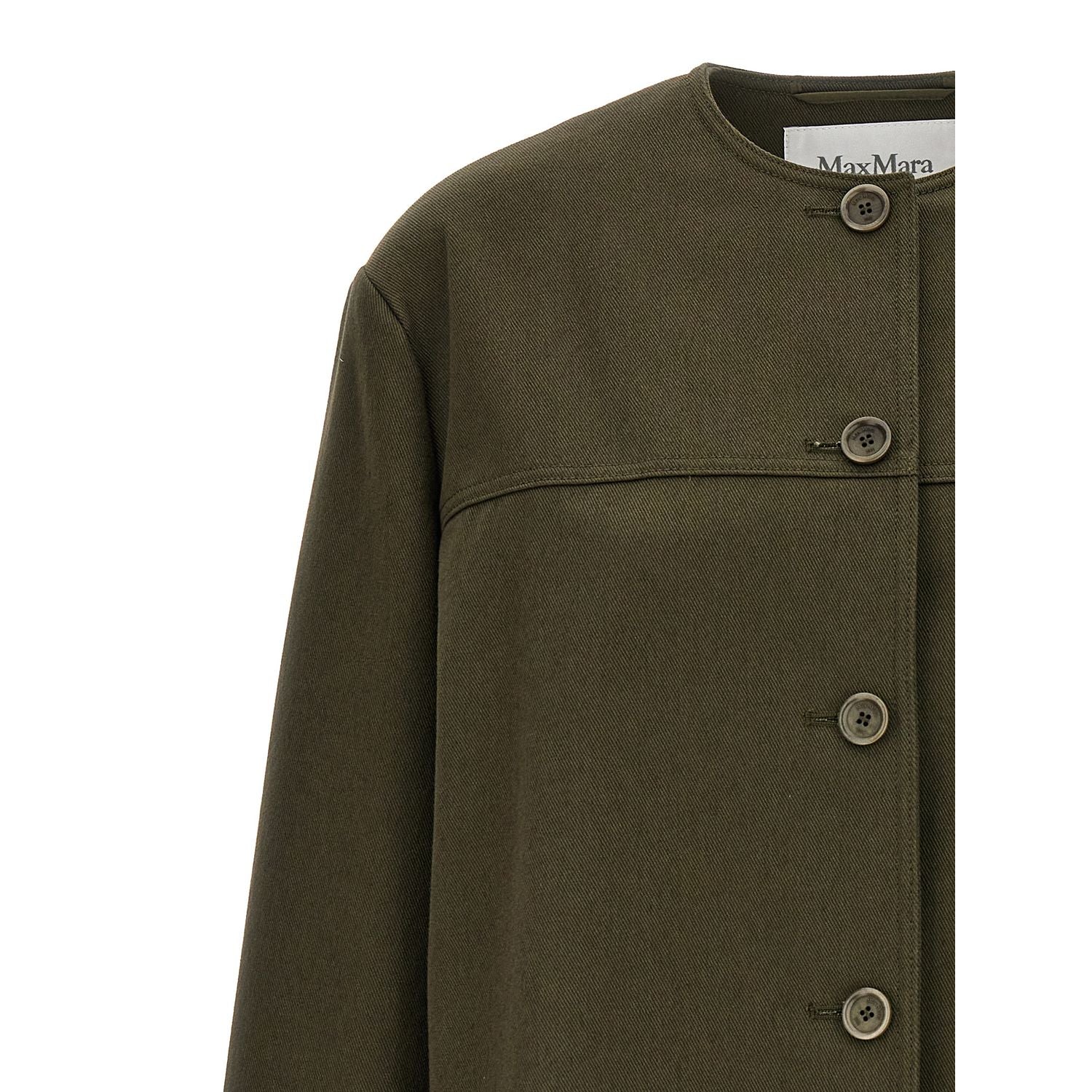 Max Mara Bicolor Cotton Full-Length Jacket