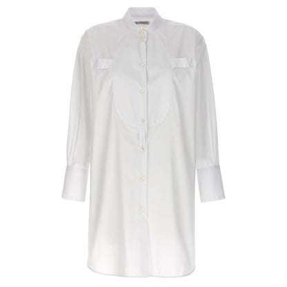 Alberto Biani White Cotton Blouse