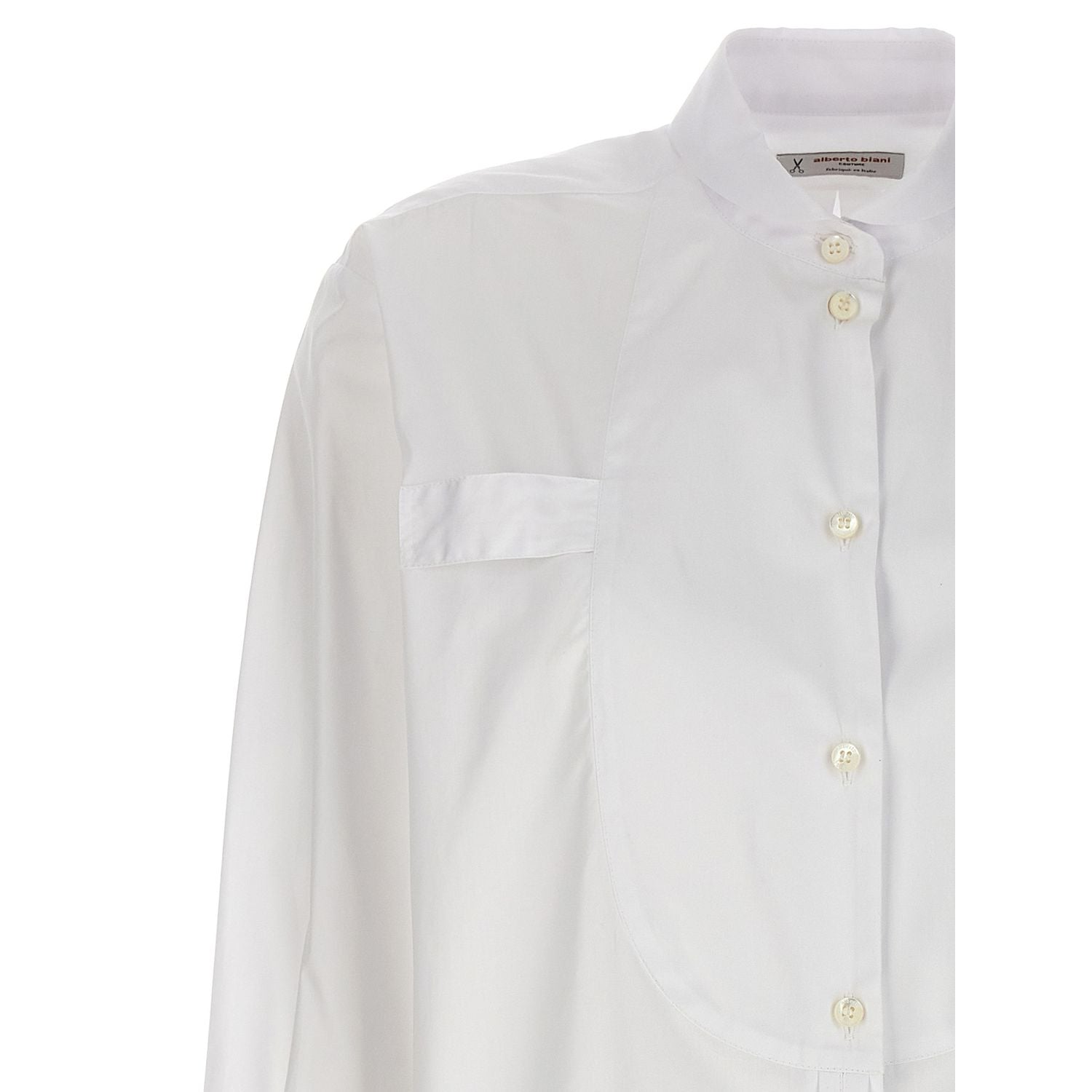 Alberto Biani White Cotton Blouse