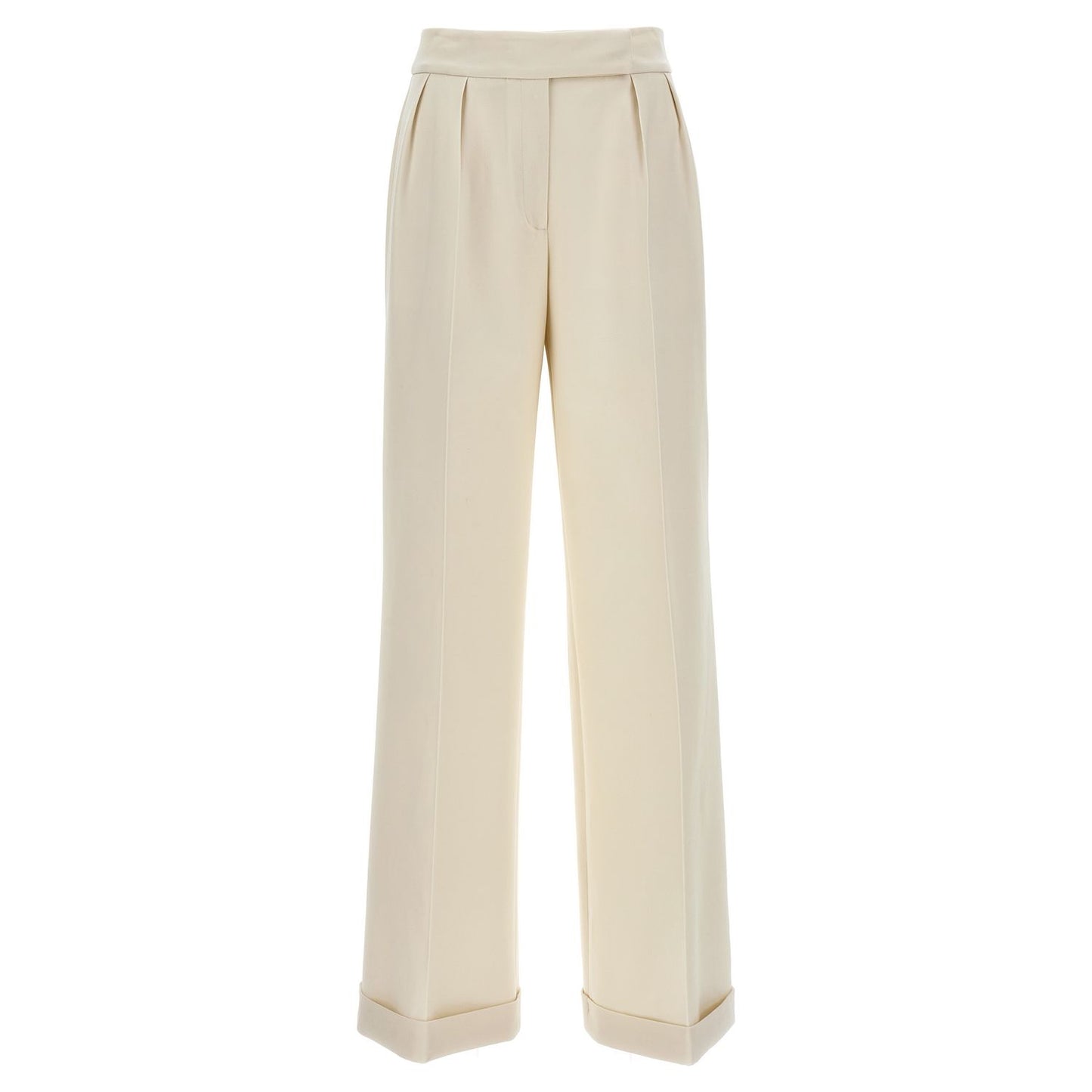 Kiton White Virgin Wool Casual Pants