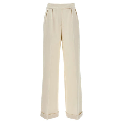 Kiton White Virgin Wool Casual Pants