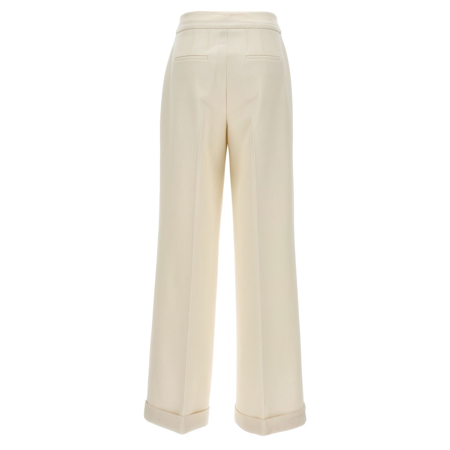 Kiton White Virgin Wool Casual Pants