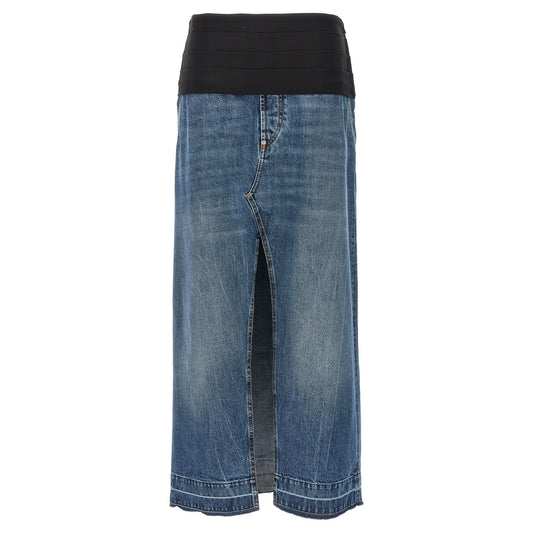 Stella McCartney Blue Cotton Mini Skirt
