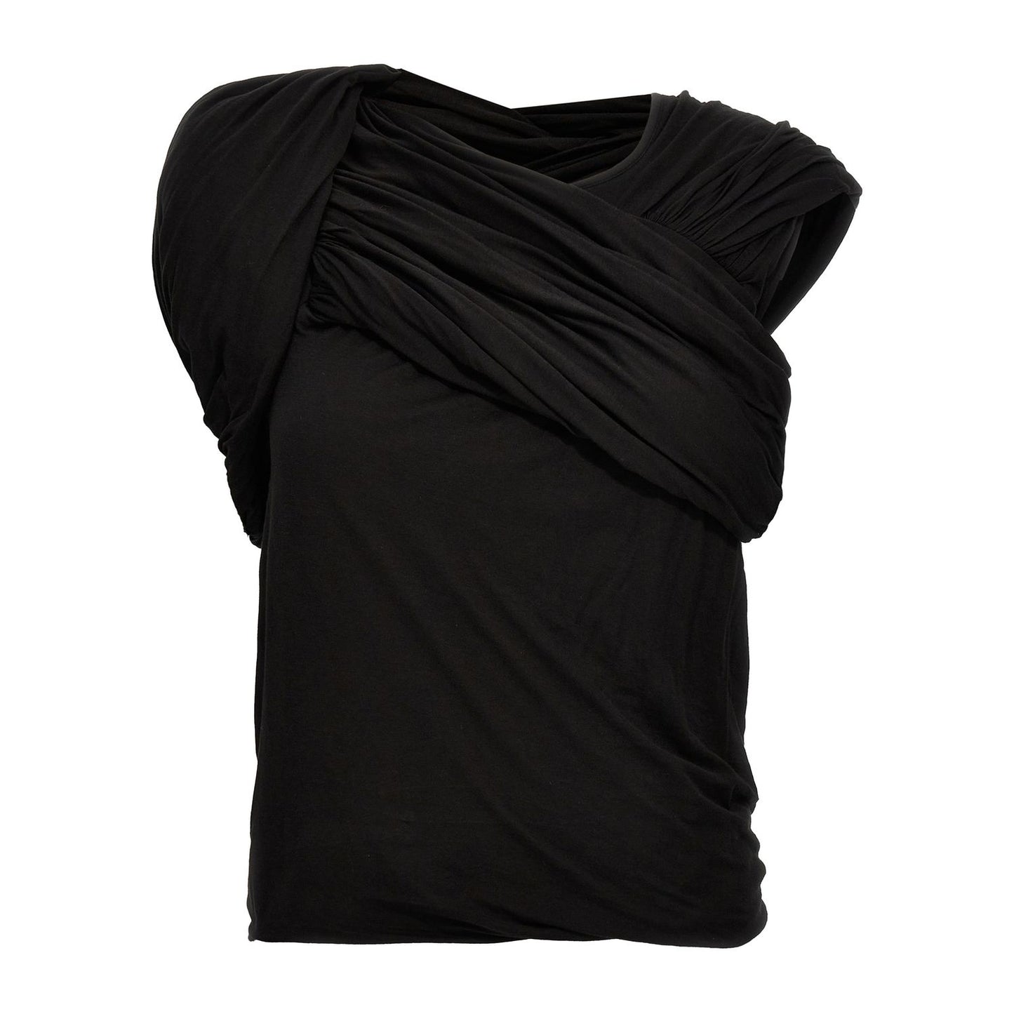 Rick Owens Black Cotton Tank Tops