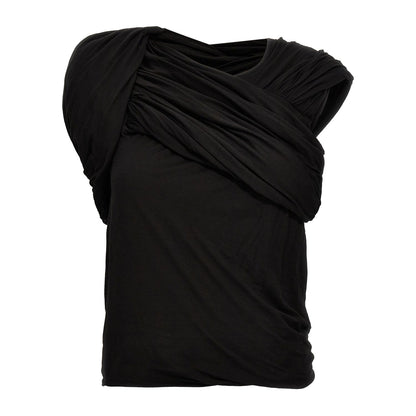 Rick Owens Black Cotton Tank Tops