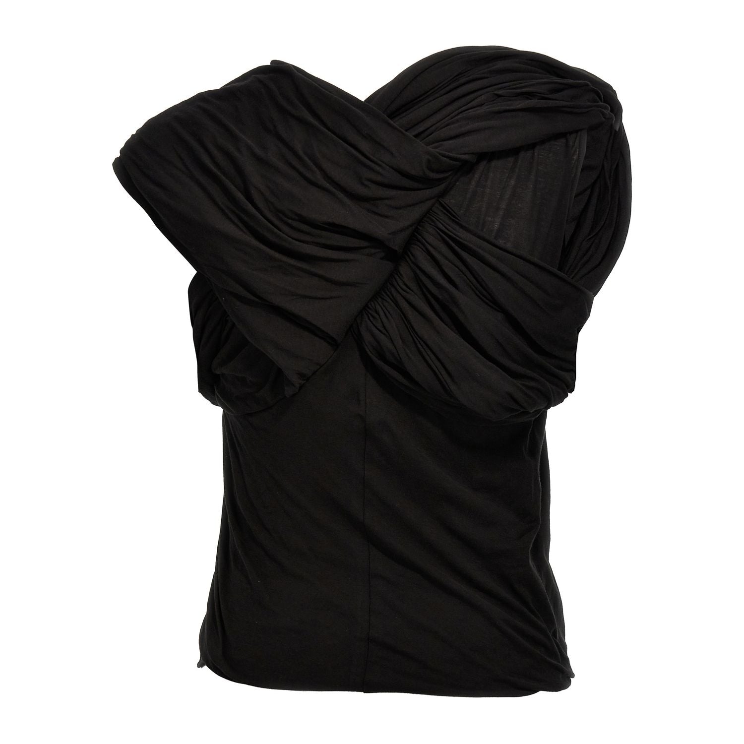 Rick Owens Black Cotton Tank Tops