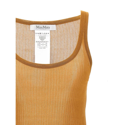 Max Mara Beige Silk Tank Tops