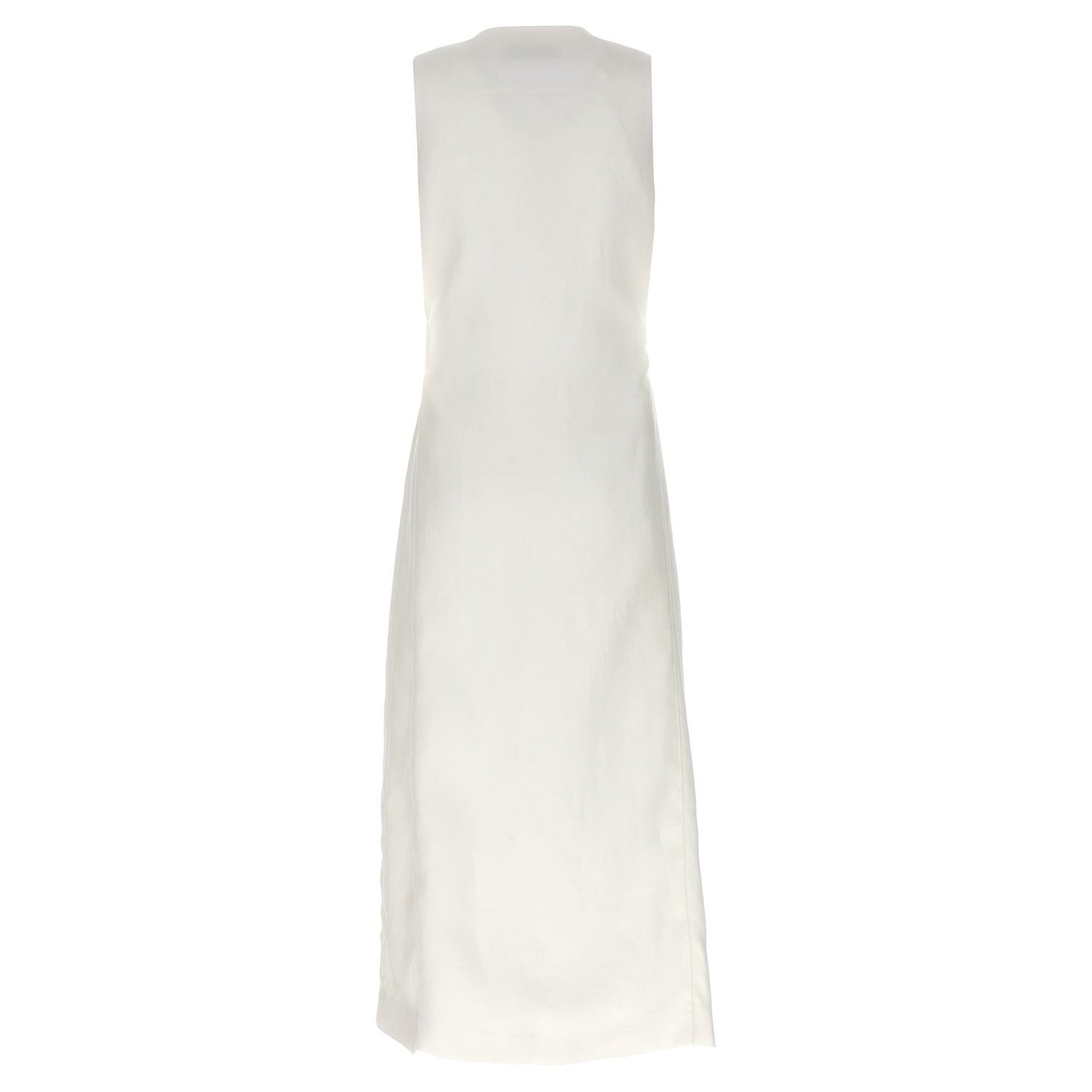 Max Mara White Flax Sleeveless Jacket