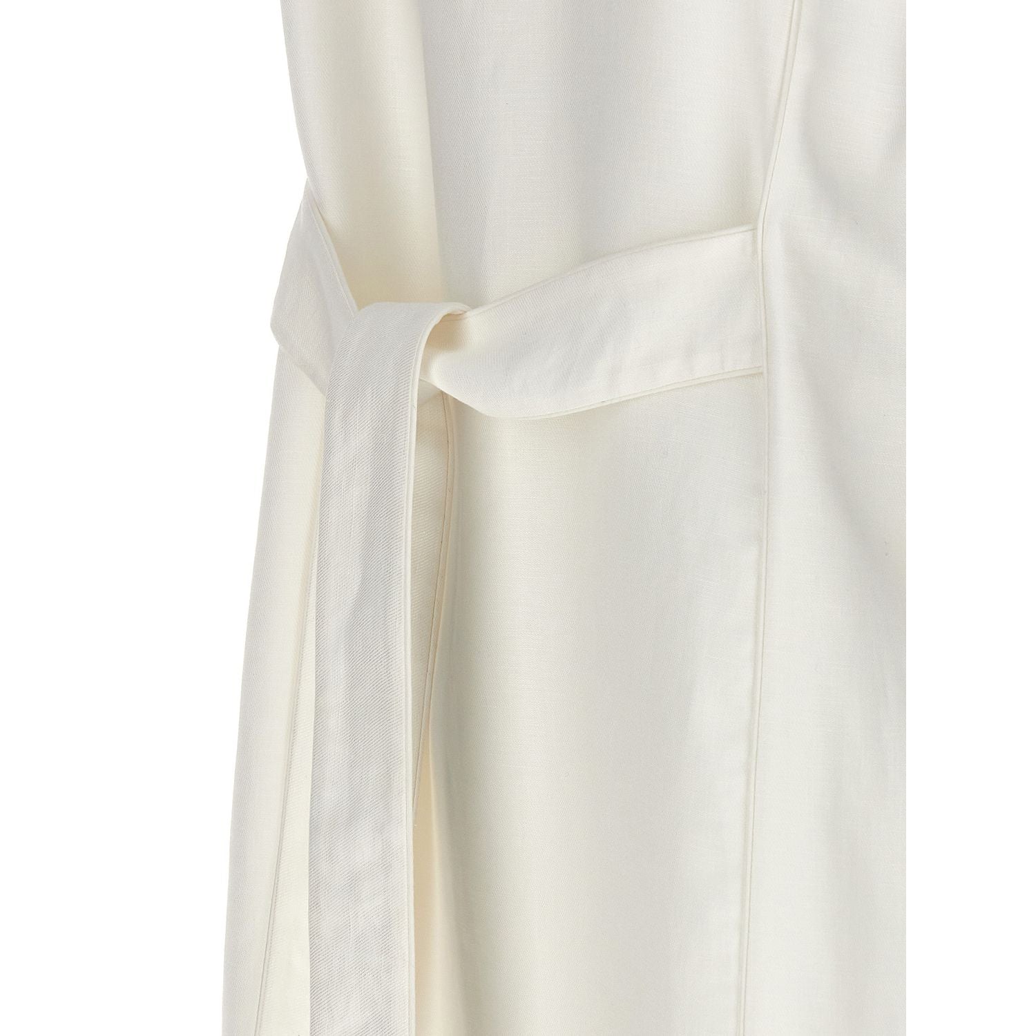 Max Mara White Flax Sleeveless Jacket