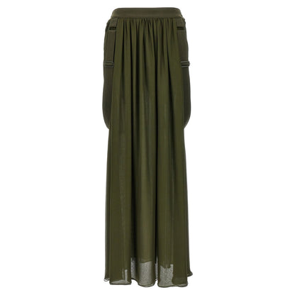 Max Mara Bicolor Silk Mini Skirt