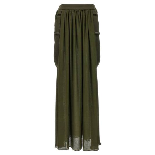 Max Mara Bicolor Silk Mini Skirt