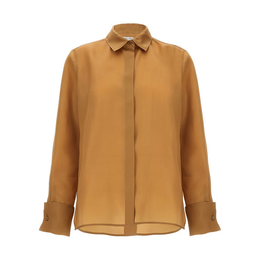Max Mara Beige Silk Blouse