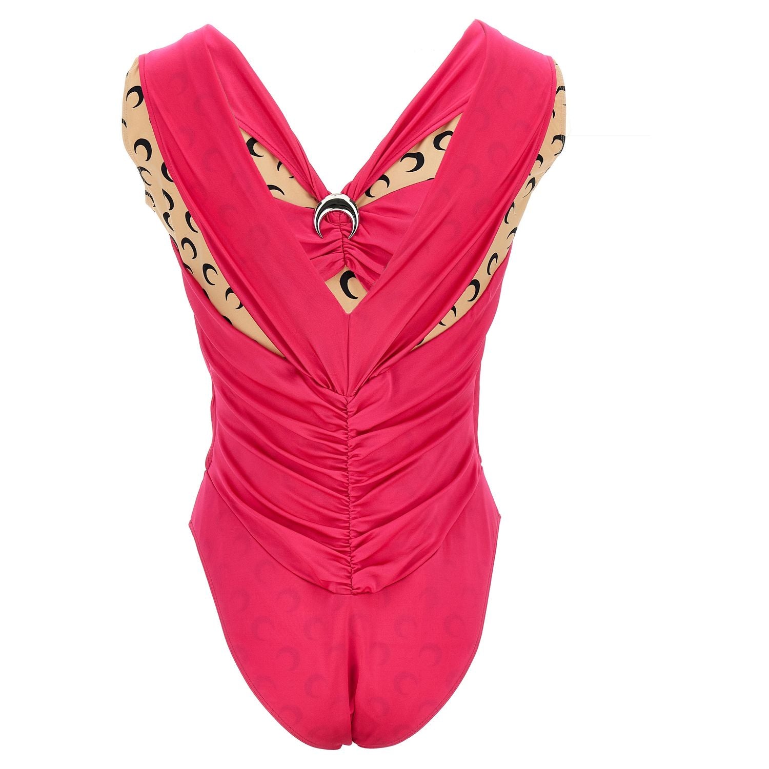Marine Serre Fuchsia Viscose Bodysuit