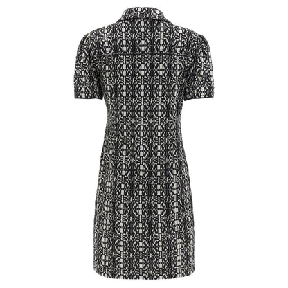 Max Mara Bicolor Polyester Short Dress