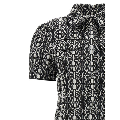 Max Mara Bicolor Polyester Short Dress