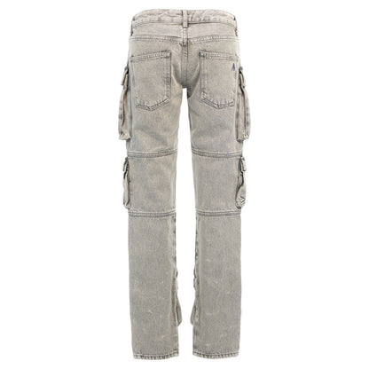The Attico Gray Cotton Cargo Pants