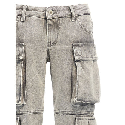 The Attico Gray Cotton Cargo Pants