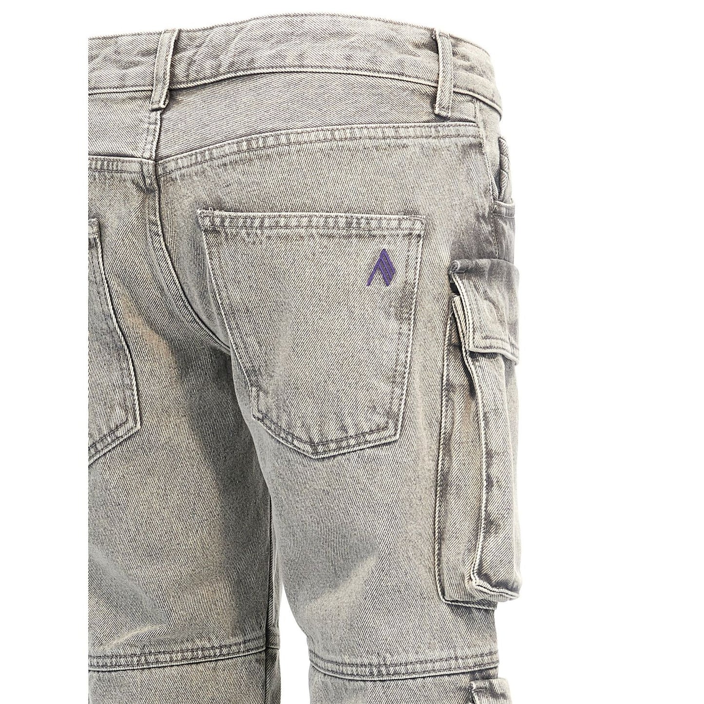The Attico Gray Cotton Cargo Pants