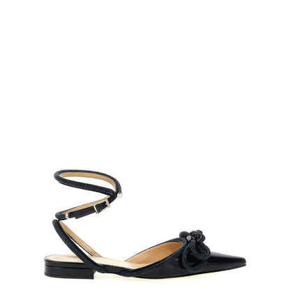 MACH & MACH Blue Calfskin Ballet Flats