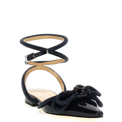 MACH & MACH Blue Calfskin Ballet Flats
