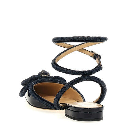 MACH & MACH Blue Calfskin Ballet Flats