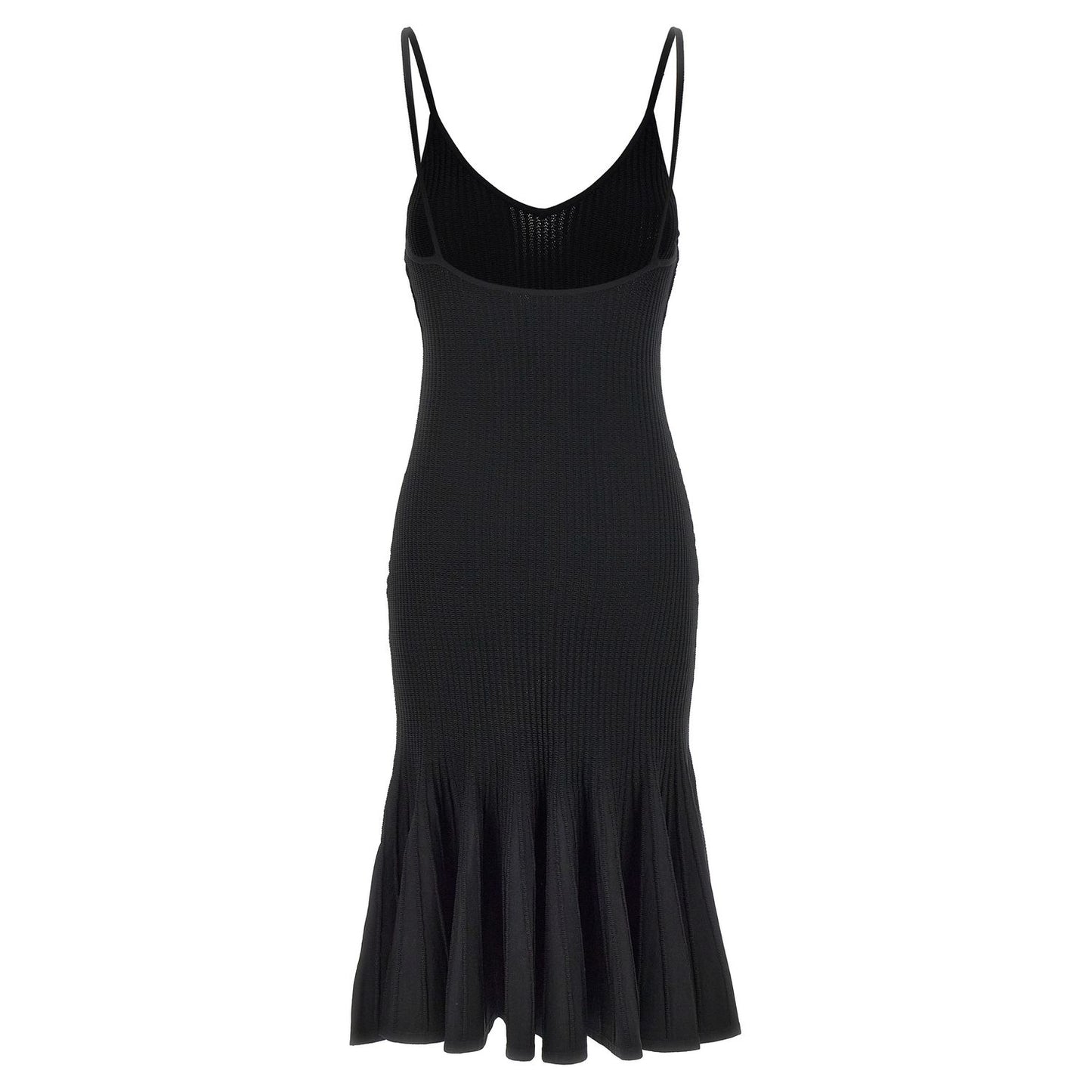 Khaite Black Viscose Midi Dress