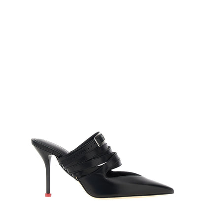 Alexander McQueen Black Cowhide High Heel Pumps