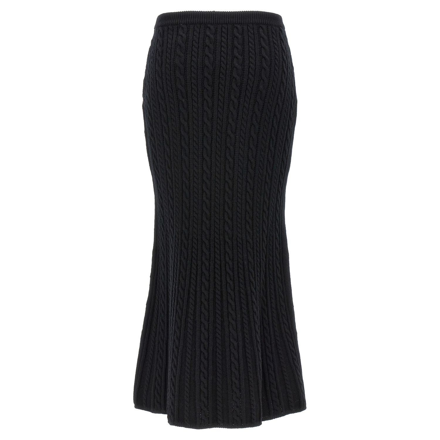Alessandra Rich Black Wool Mini Skirt