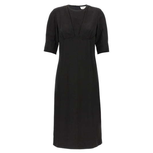 Sportmax Black Viscose Midi Dress