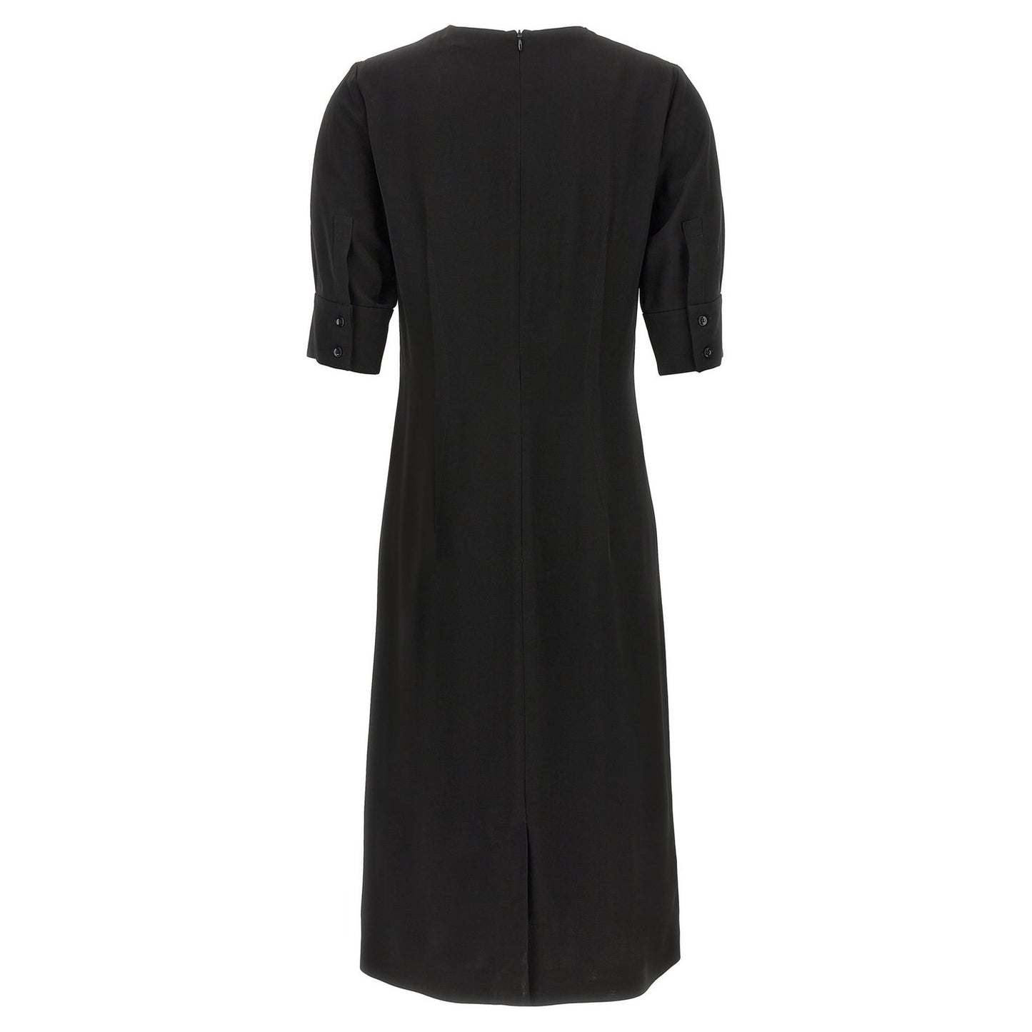 Sportmax Black Viscose Midi Dress