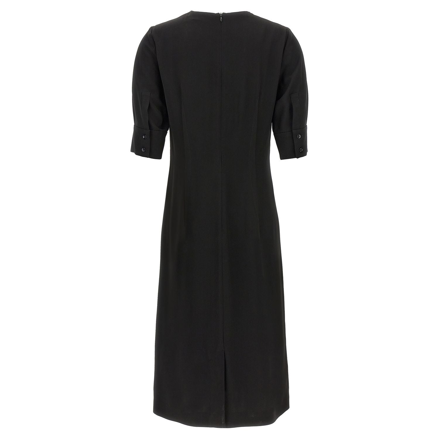 Sportmax Black Viscose Midi Dress