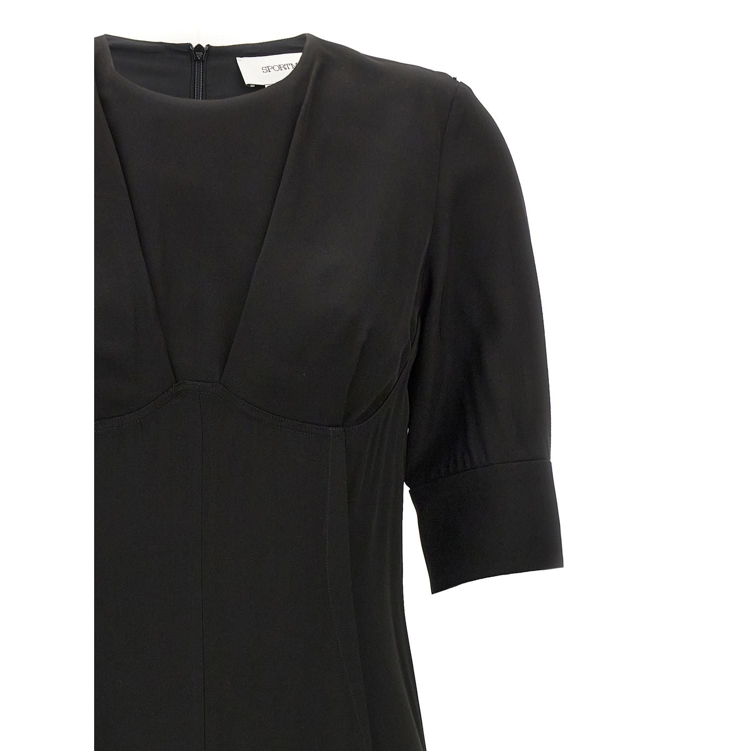 Sportmax Black Viscose Midi Dress