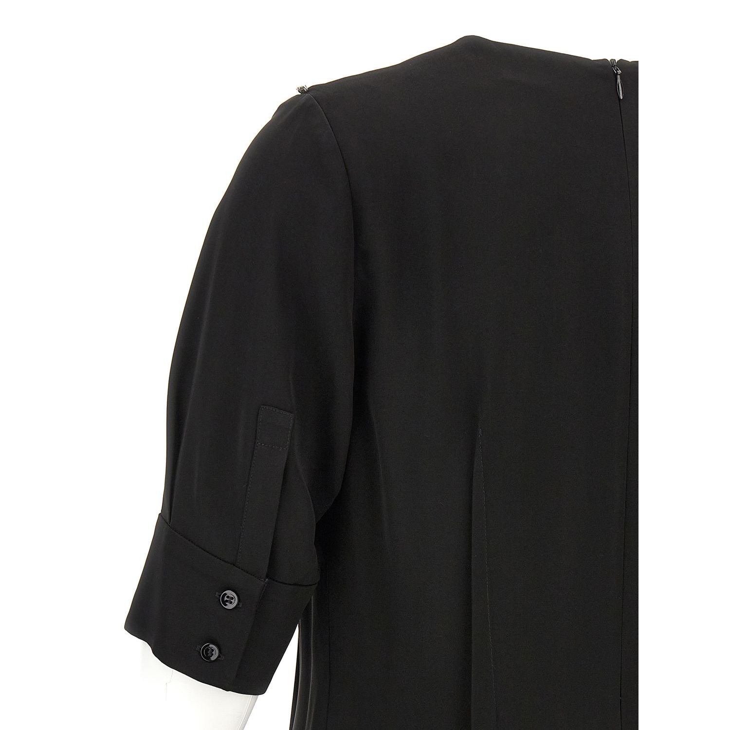 Sportmax Black Viscose Midi Dress